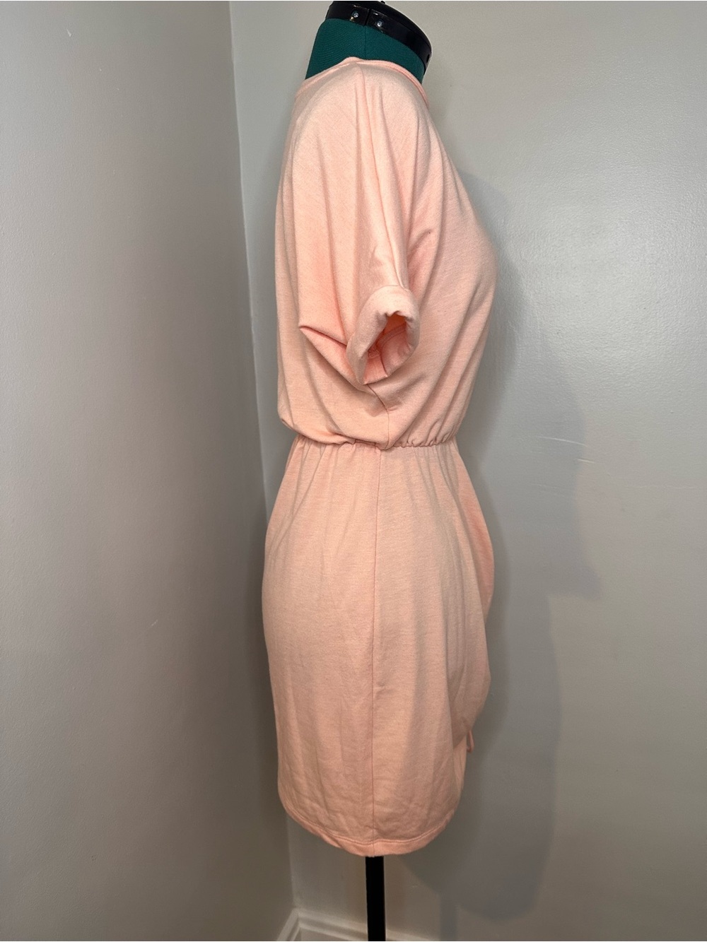 Express Peach Ruched Side-Drawstring Mini Dress - Picture 4 of 10